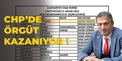 CHP'DE ÖRGÜT KAZANIYOR !