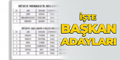 İşte Başkan Adayları