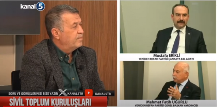 Yeniden Refah Partisi Genel Başkan Yardımcısı Mehmet Fatih Uğurlu Kanal 5 ekranlarına konuştu - SİYASET - Ulusal ve Yerel Medyanın Gücü